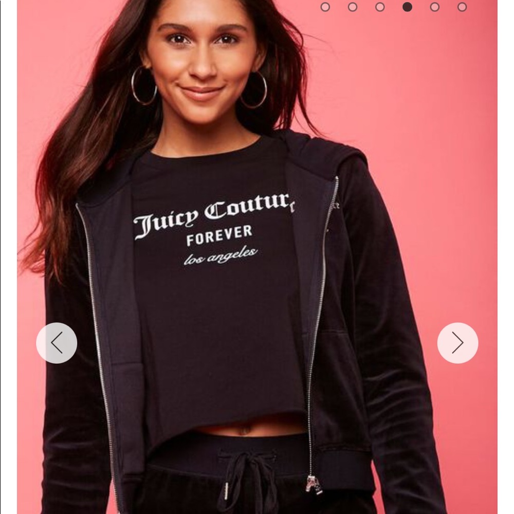 FOREVER21 Juicy Couture Velour Zip-Up Jacket